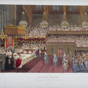 Coronation banquet of King George IV, Westminster Hall, London, 1821 (1824)