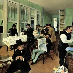 A Cotton Office in New Orleans (Le Bureau de coton a La Nouvelle-Orleans), 1873. Artist: Degas, Edgar (1834-1917)