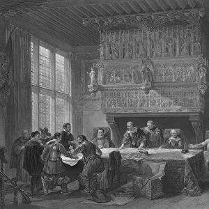 The Council of War at Courtray, (1854). Creator: John Godfrey