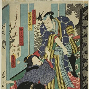 The Country Samurai Sachuta and Odan, 1854. Creator: Utagawa Kunisada