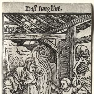Dance of Death: The Child, c. 1526. Creator: Hans Holbein (German, 1497 / 98-1543)