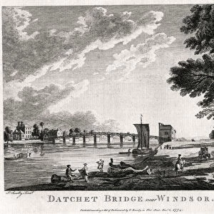 Datchet Bridge near Windsor, Berkshire, 1774. Artist: Michael Angelo Rooker