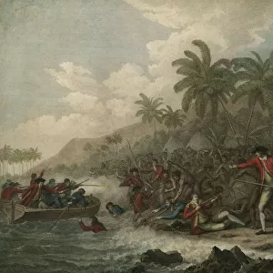 The Death of Captain James Cook on February 14, 1779, 1785. Artist: Webber, John