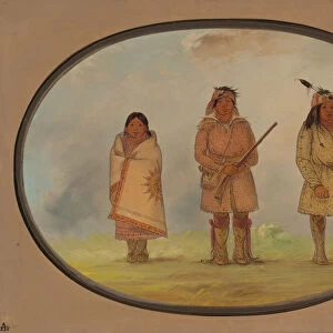 Three Delaware Indians, 1861 / 1869. Creator: George Catlin