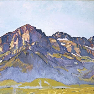 The Dents Blanches at Champery in the Morning Sun, 1916