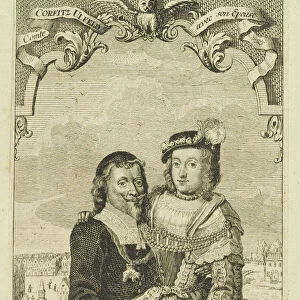 Double portrait of Corfitz Ulfeldt and his wife Leonora Christina, 1754. Creator: Hs