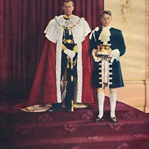 The Duke of Edinburgh and his page, 1953. Artist: Sterling Henry Nahum Baron