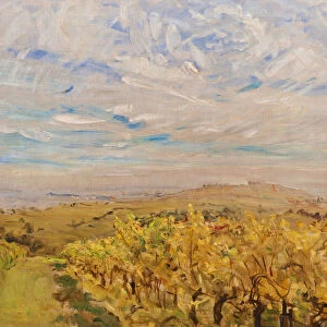 Early Autumn in the Palatinate. Vineyards near Neukastel, 1927. Artist: Slevogt, Max (1868-1932)