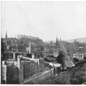 Edinburgh and Scotts Monument, late 19th century. Artist: John L Stoddard