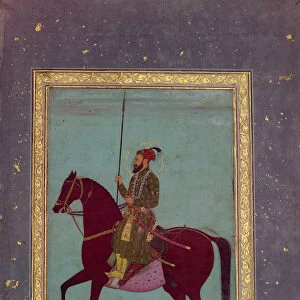 Equestrian Portrait of Aurangzeb, 17th century. Creator: Unknown