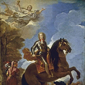 Equestrian Portrait of Charles II of Spain, before 1694. Artist: Giordano, Luca (1632-1705)