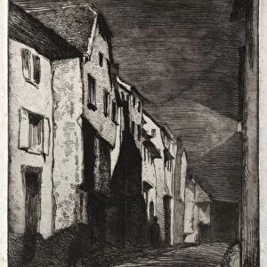 Twelve Etchings from Nature: Street in Saverne, 1858. Creator: James McNeill Whistler (American