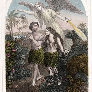 Expulsion of Adam and Eve from the Garden of Eden, c1860