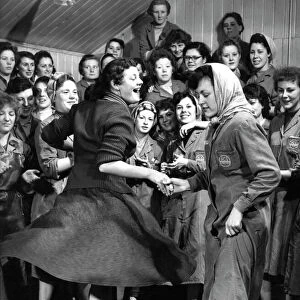 Female ICI employees enjoy a dance, South Yorkshire, 1957. Artist: Michael Walters