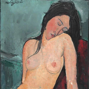 Female Nude, c. 1916. Creator: Modigliani, Amedeo (1884-1920)