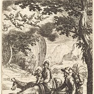 The Flight into Egypt, in or after 1630. Creator: Jacques Callot