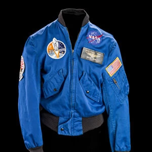 Flight jacket belonging to Sally K. Ride, ca. 1983. Creator: Qual-Craft
