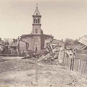The Floods of 1856, Church of Saint-Pothin, Lyon, June 1856. Creator: Edouard Baldus