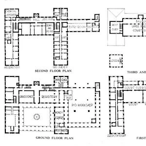 Floor plans, Federal Building, Honolulu, Hawaii, 1924