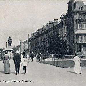Folkestone. Harvey Statue, late 19th-early 20th century
