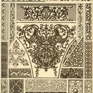 French Renaissance ornament on wood and metals, (1898). Creator: Unknown