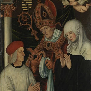 Gabriel of Eyb, Bishop of Eichstatt, with Saints Willibald and Walburga, 1520