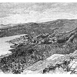 General view of Castries, St Lucia Island, c1890