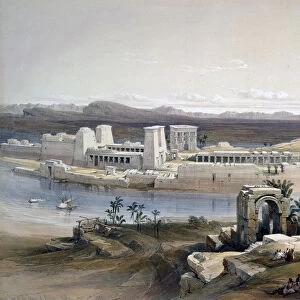 General View of the Island of Philae, Nubia, 1838. Artist: David Roberts