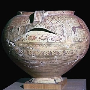Geometric period Greek pot, 8th century BC