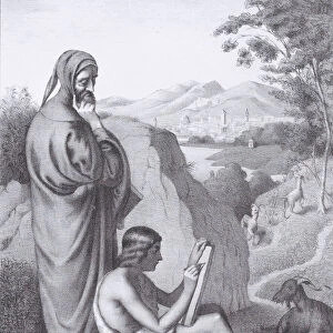 Giotto and Cimabue, from "L Artiste", July 7, 1844