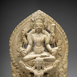 God Vishnu Riding His Mount, Garuda, 16th / 17th century. Creator: Unknown