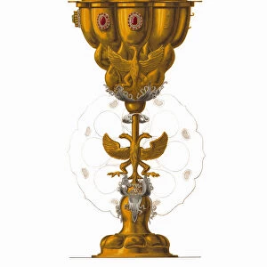 Gold Plated Silver Cup. From the Antiquities of the Russian State, 1849-1853
