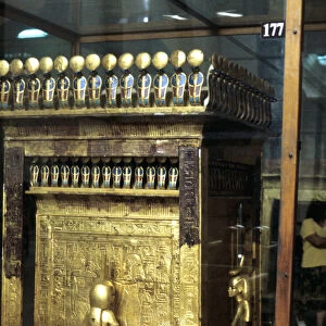 Golden shrine of the Egyptian pharoah Tutankhamun, c1325 BC