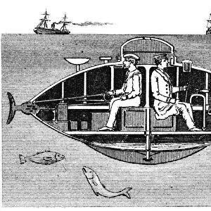 Goubet II, French electrically powered submarine adopted by the Russian government, 1890