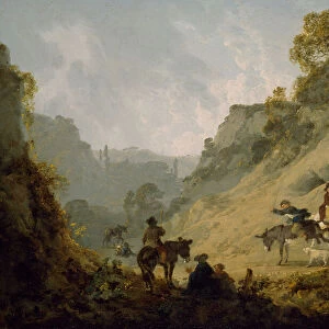 Gypsies with an Ass Race, 1792. Creator: Julius Caesar Ibbetson