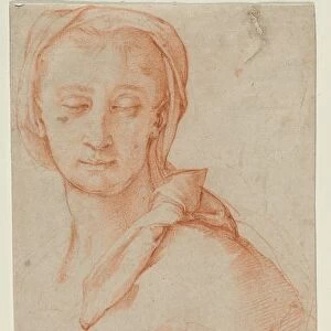 Half-Length Figure Study of a Woman, 1500s. Creator: Ludovico Cardi Cigoli (Italian, 1559-1613)