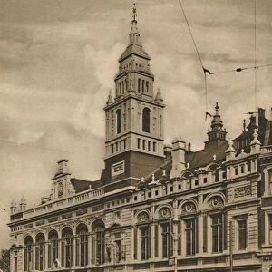 Hammersmith Town Hall from Hammersmith Broadway, c1935. Creator: Donald McLeish