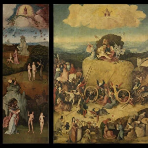 The Haywain (Triptych), c. 1516. Artist: Bosch, Hieronymus (c. 1450-1516)
