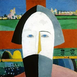 Head of a Peasant, 1928-1932. Artist: Kazimir Malevich