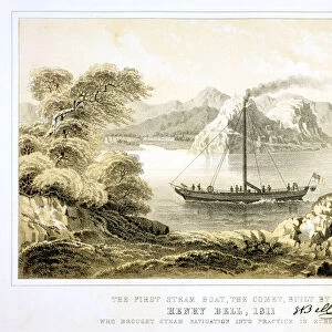 Henry Bells steam boat Comet of 1811, (1856)