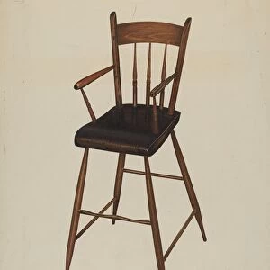 High Chair (for infants), c. 1938. Creator: Frank Gutting