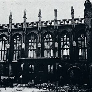 The Historic Hall in the Inner Temple completely gutted by fire, 1941