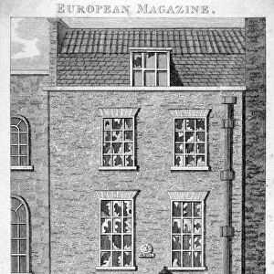 House that the artist James Barry lived in, Eastcastle Street, Marylebone, London, 1806