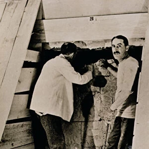 Howard Carter, British archaeologist, in the Valley of the Kings, Egypt, 1922. Artist