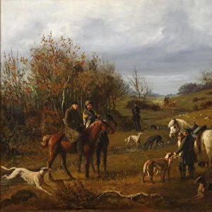 Hunting with Borzois, 1840s