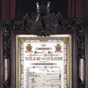 Illuminated vote of thanks from the Mayor of Paris to the Lord Mayor of London, 13 August 1852