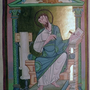 Illustration of St Luke, 11th century