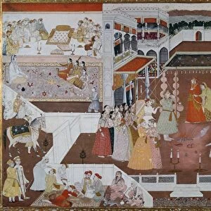 An Indian marriage painting from Lucknow, 18th century