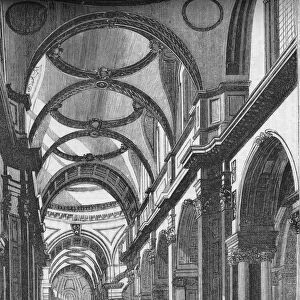 Interior of St. Pauls, looking East, 1835, (1845). Artist: John Jackson