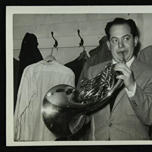 Irving Rosenthal with a French horn, c1950s. Artist: Denis Williams